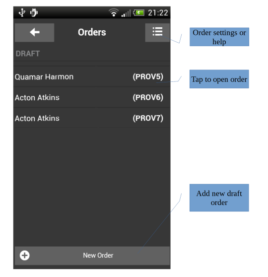 Order search